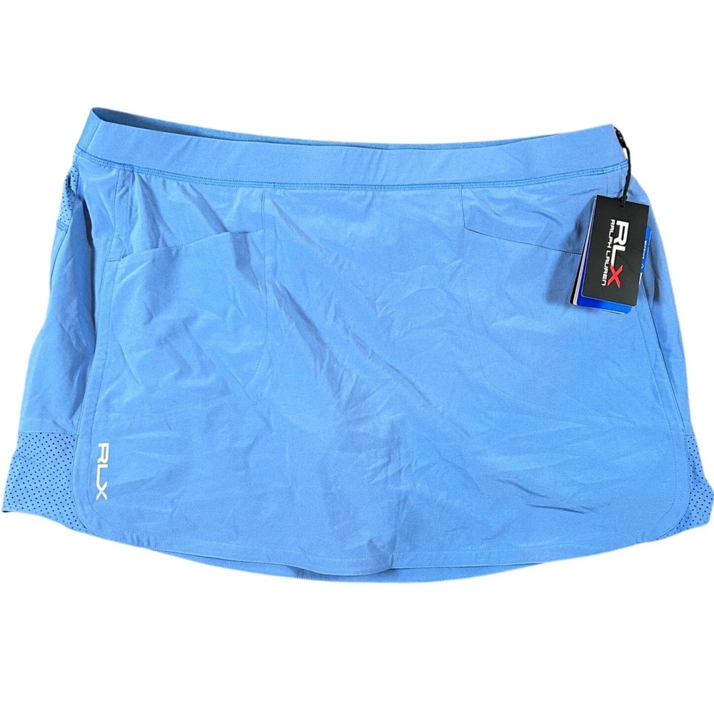 RLX Ralph Lauren‎ Womens Blue Performance Wicking Golf Tennis Skort XL New